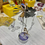 Подсвечник металлический с бабочками Подсвечник металлический с бабочками